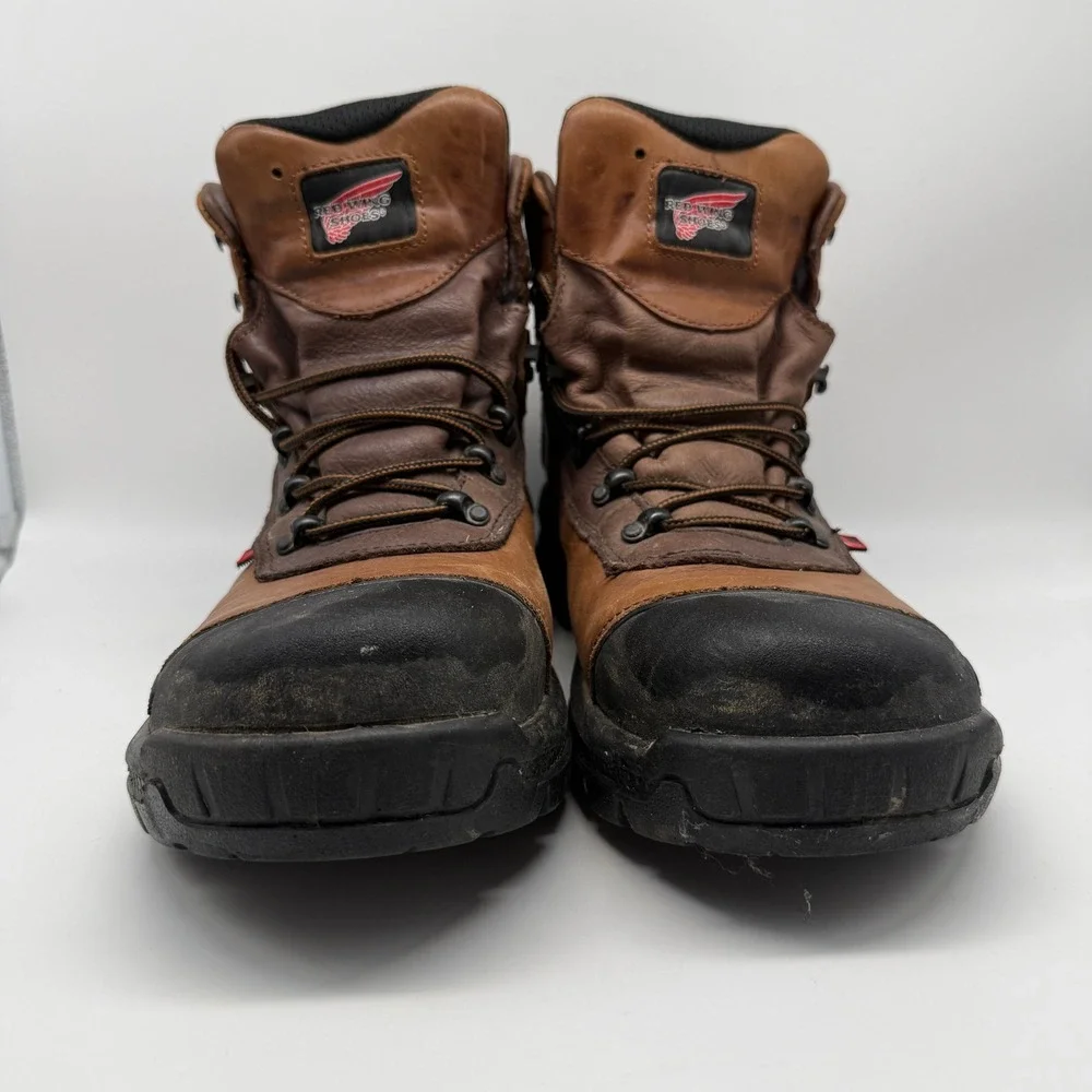 Red Wing 436 Work Boots Brown Leather Waterproof Safety Toe Mens 13 E2